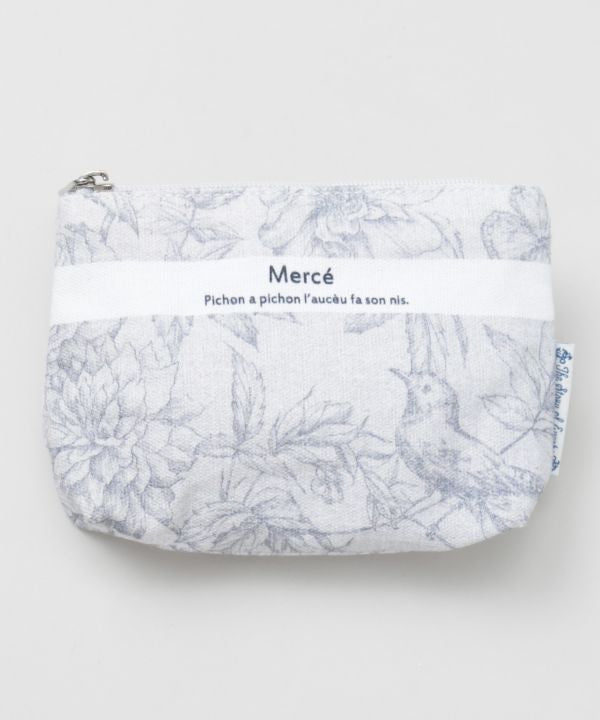 Organic Cotton French Print Pouch