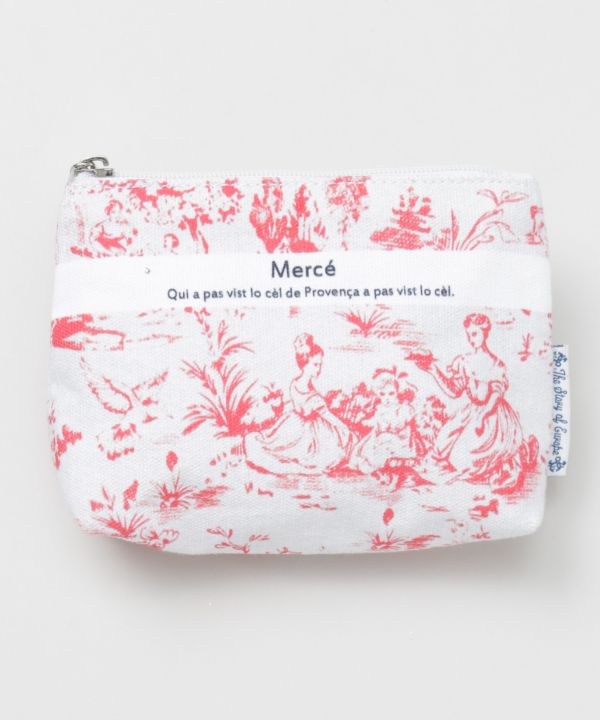 Organic Cotton French Print Pouch