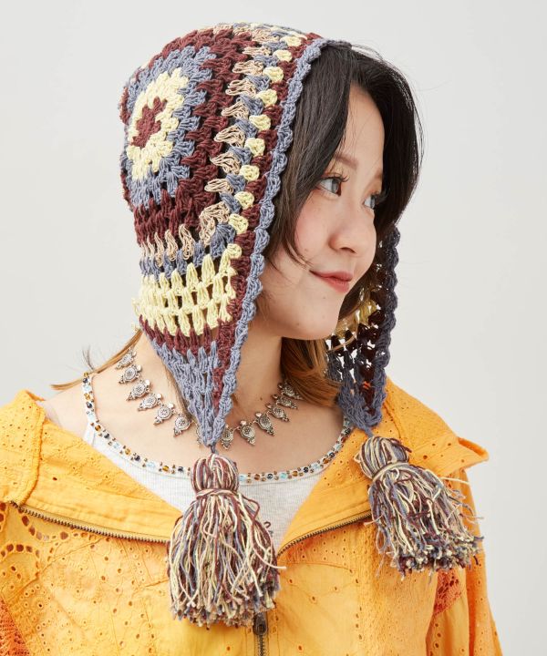 Nepal Hemp Knit Cap by AMINA - Ametsuchi