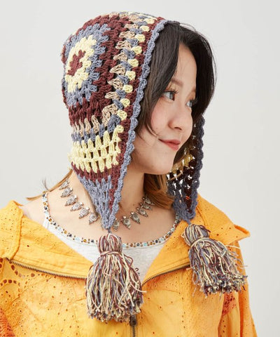 Nepal Hemp Knit Cap by AMINA - Ametsuchi