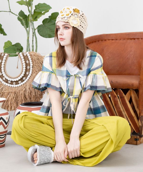 Floral Knit Headband by AMINA - Ametsuchi