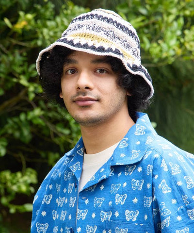 Cotton Hand Knit Hat Caps & Hats by AMINA - Ametsuchi