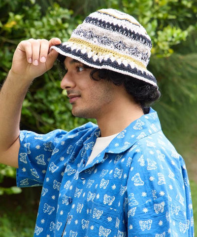 Cotton Hand Knit Hat Caps & Hats by AMINA - Ametsuchi