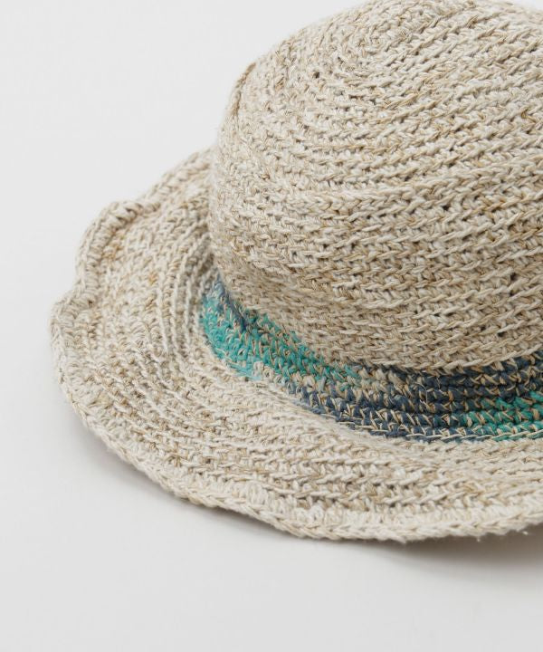 Hemp Blended Hand Knit Hat Caps & Hats by AMINA - Ametsuchi