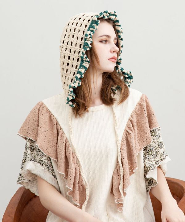 Cotton Hand Knit Hat Caps & Hats by AMINA - Ametsuchi