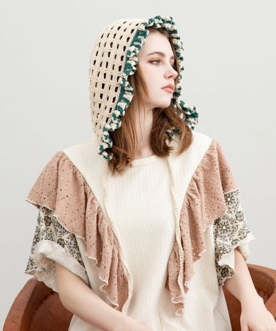 Cotton Hand Knit Hat Caps & Hats by AMINA - Ametsuchi