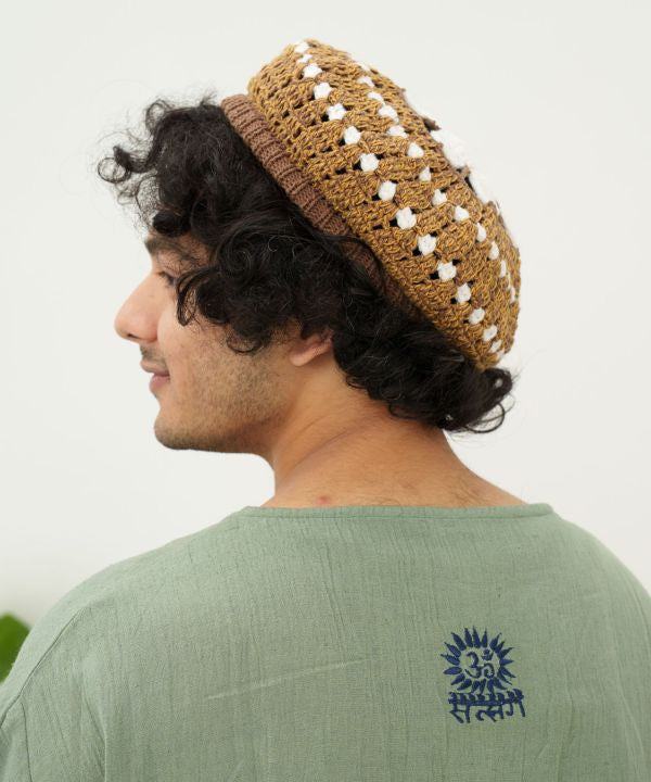 Hand Knit Flower Beret Caps & Hats by AMINA - Ametsuchi