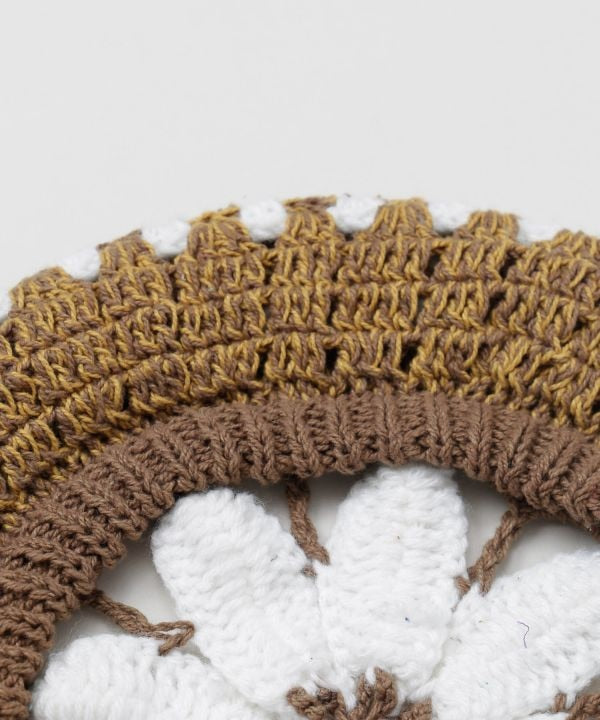 Hand Knit Flower Beret Caps & Hats by AMINA - Ametsuchi