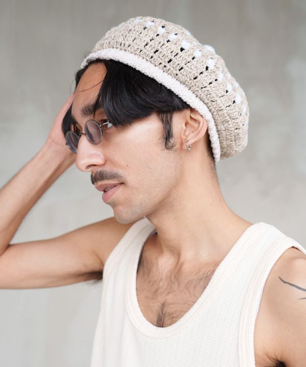 Hand Knit Flower Beret Caps & Hats by AMINA - Ametsuchi