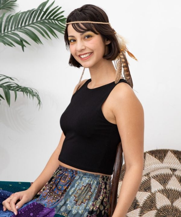Camiseta sin mangas de rayón suave de AMINA - Ametsuchi