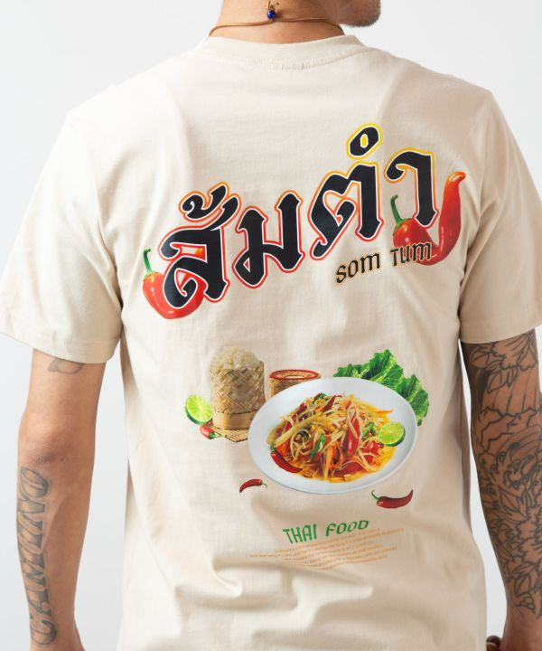 Som Tam Print T-Shirt by AMINA - Ametsuchi