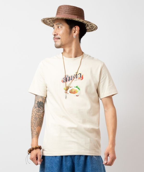Som Tam Print T-Shirt by AMINA - Ametsuchi