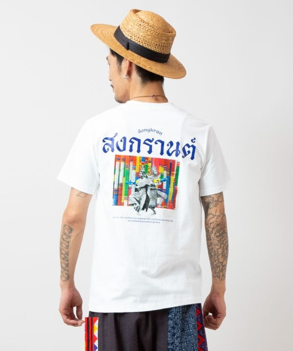 Songkran Festival Print T-Shirt by AMINA - Ametsuchi
