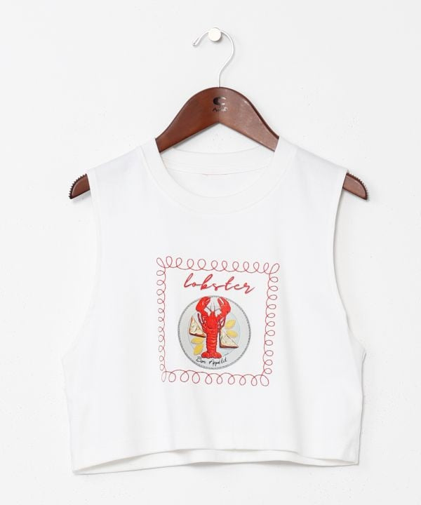 Camiseta sin mangas con estampado de comida de AMINA - Ametsuchi