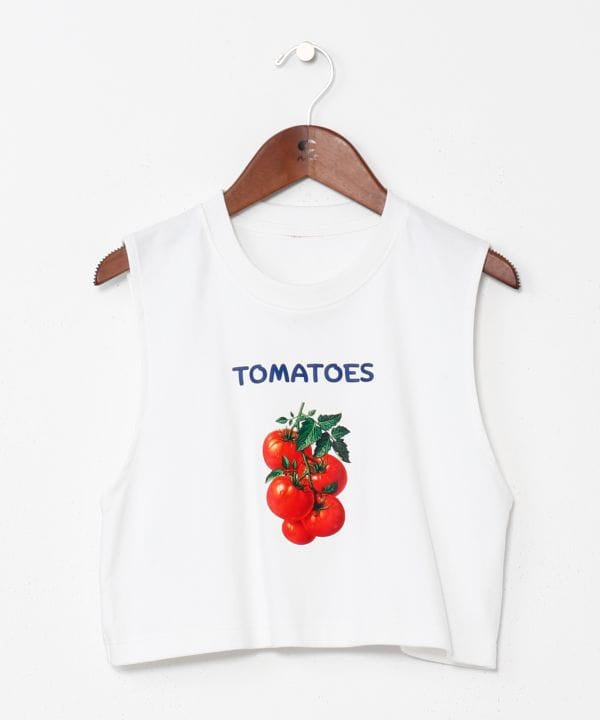 Camiseta sin mangas con estampado de comida de AMINA - Ametsuchi