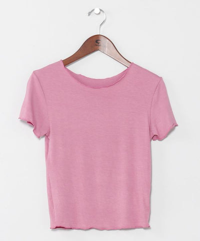 Camiseta básica elástica de rayón de AMINA - Ametsuchi