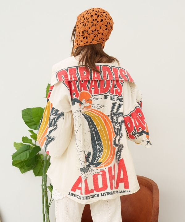 Ad Inspired Graphic Sailor Collar Top by AMINA - Ametsuchi