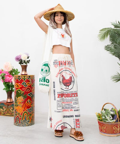 Ad Inspired Graphic Long Skirt by AMINA - Ametsuchi