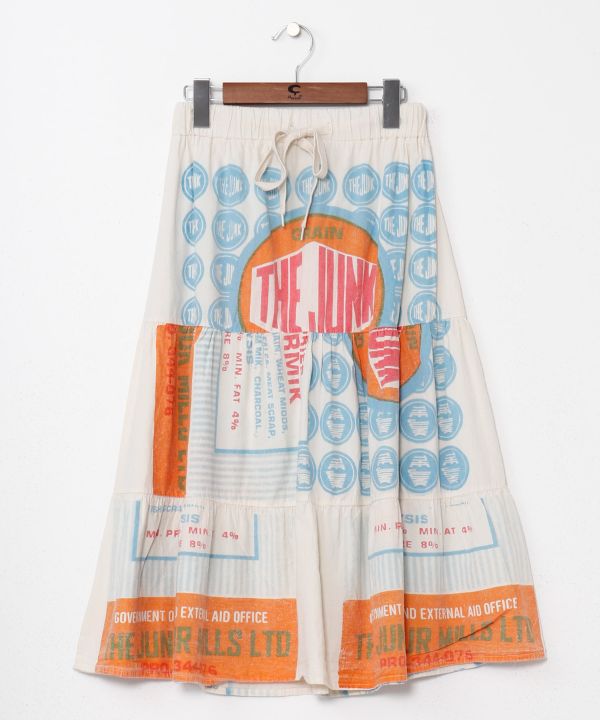 Ad Inspired Graphic Tiered Midi Skirt