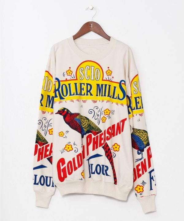 Advertisement Print Men’s Sweat Pullover Tops by AMINA - Ametsuchi