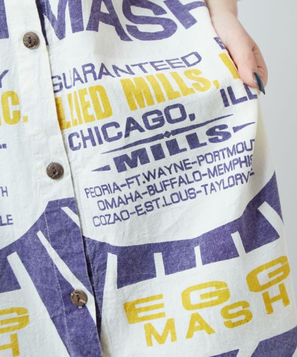 Ad Inspired Graphic Shirt Dress by AMINA - Ametsuchi