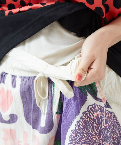 Ad Inspired Graphic Cotton Shorts by AMINA - Ametsuchi