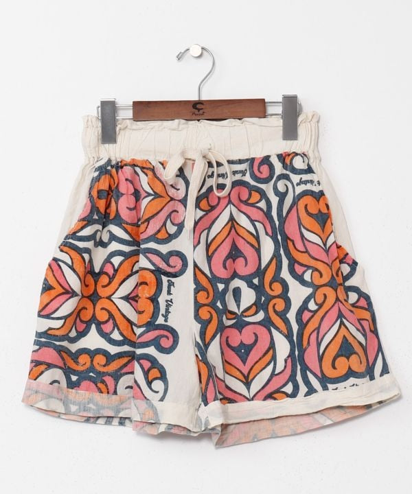 Ad Inspired Graphic Cotton Shorts by AMINA - Ametsuchi
