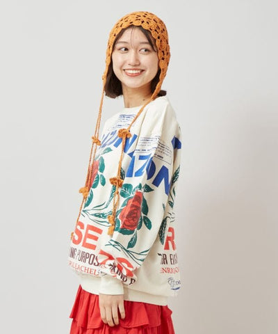 Advertisement Print Sweat Pullover
