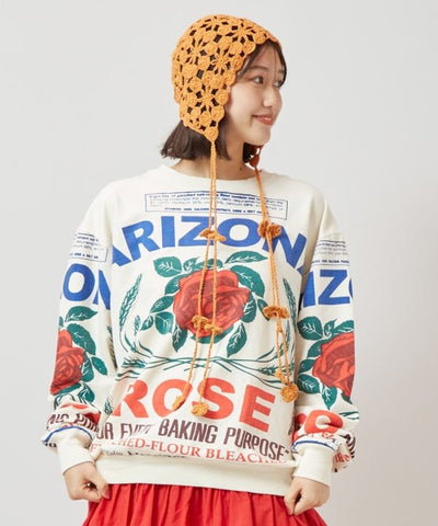 Advertisement Print Sweat Pullover