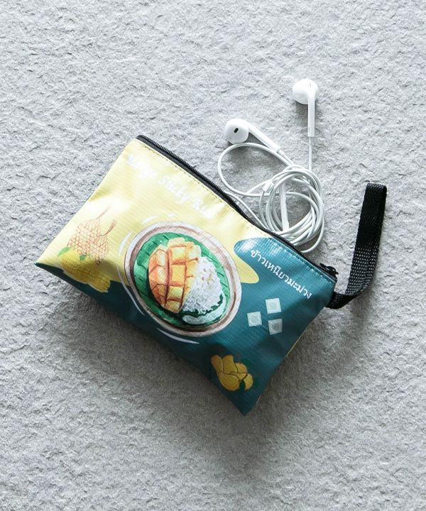 Thai Food Print Pouch by AMINA - Ametsuchi