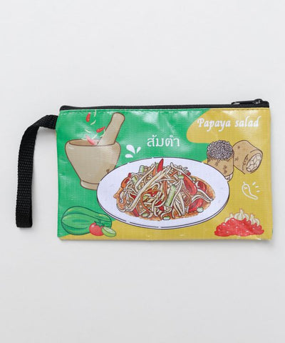 Thai Food Print Pouch by AMINA - Ametsuchi