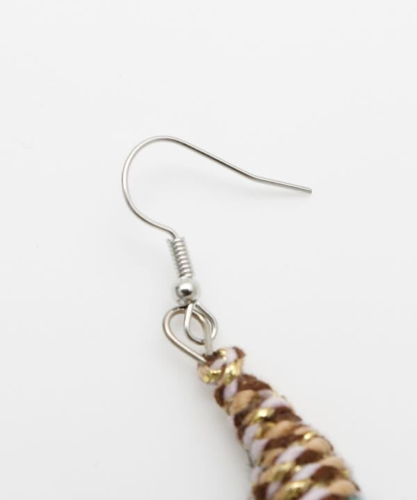 Feather Motif Statement Earrings by AMINA - Ametsuchi