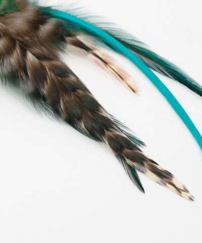 Feather Motif Statement Earrings by AMINA - Ametsuchi