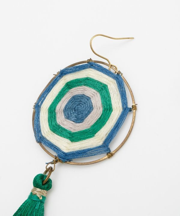 Tassel Target Earrings by AMINA - Ametsuchi