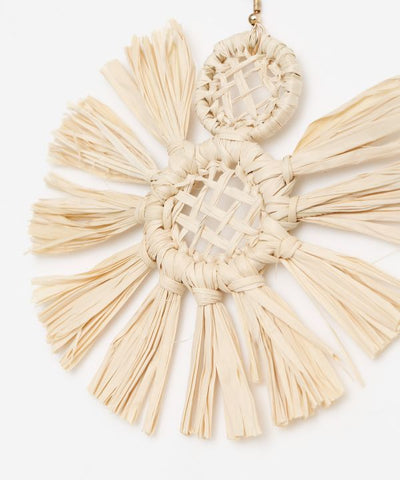 Boucles d'oreilles rondes en rotin Sun par AMINA - Ametsuchi