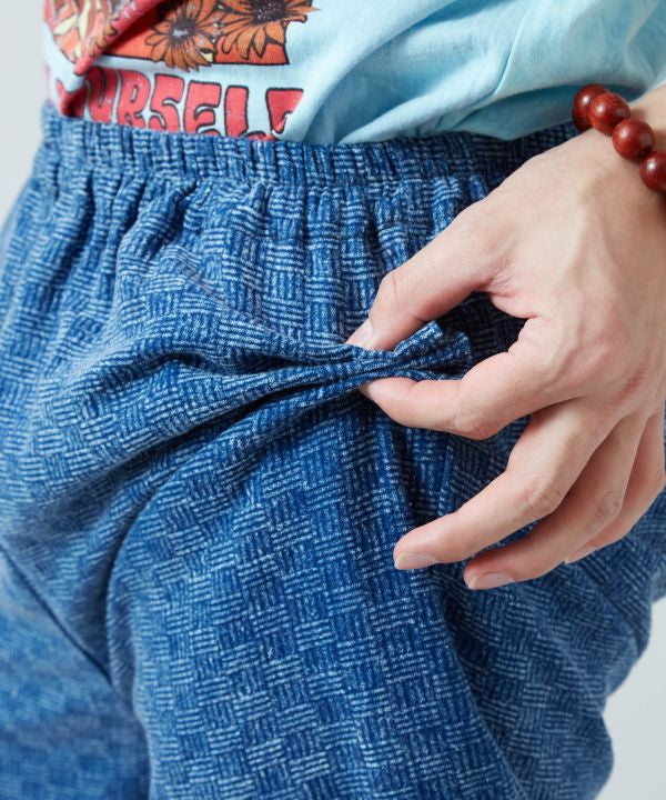 Denim Texture Cotton Pants by AMINA - Ametsuchi