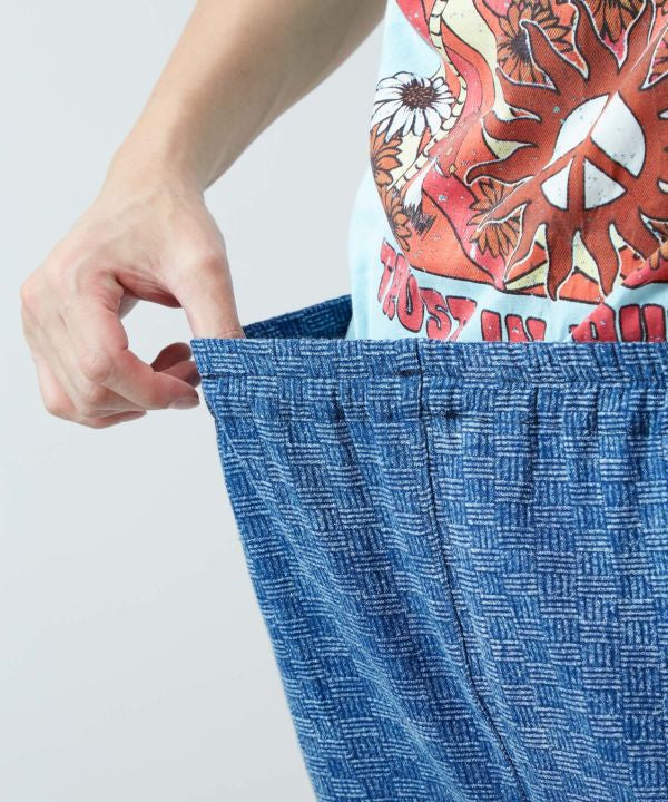 Denim Texture Cotton Pants by AMINA - Ametsuchi