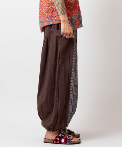 OM Motif Print Harem Pants by AMINA - Ametsuchi