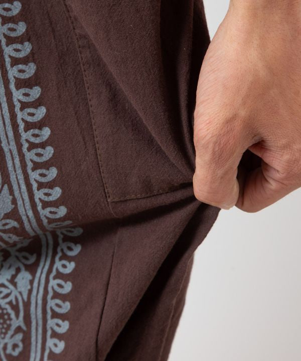 OM Motif Print Harem Pants by AMINA - Ametsuchi