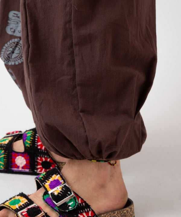 OM Motif Print Harem Pants by AMINA - Ametsuchi