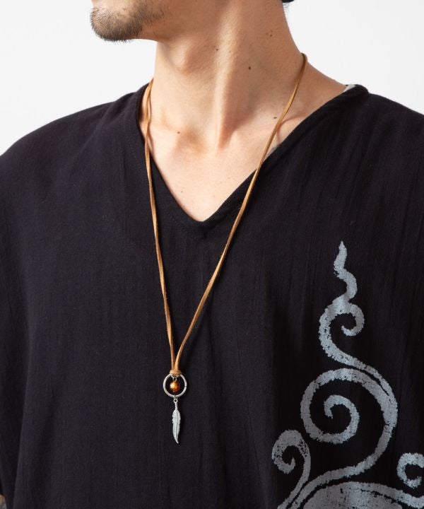 Oversized Cotton Print Top by AMINA - Ametsuchi