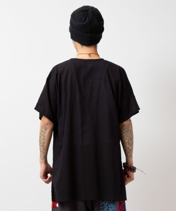 Oversized Cotton Print Top by AMINA - Ametsuchi