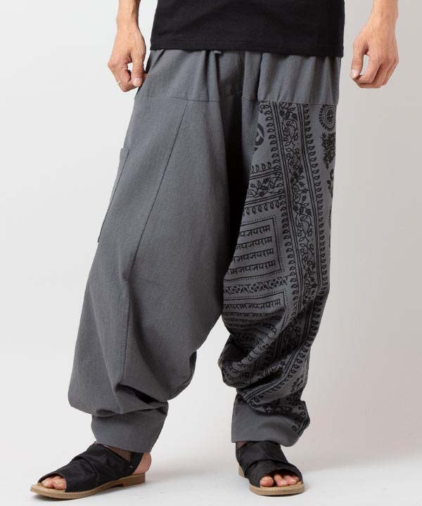 OM Motif Harem Pants by AMINA - Ametsuchi