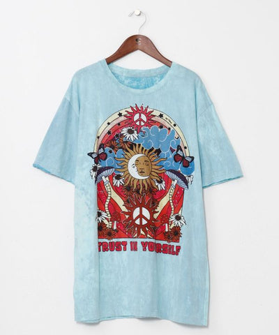 Psychedelic Print T-Shirt by AMINA - Ametsuchi