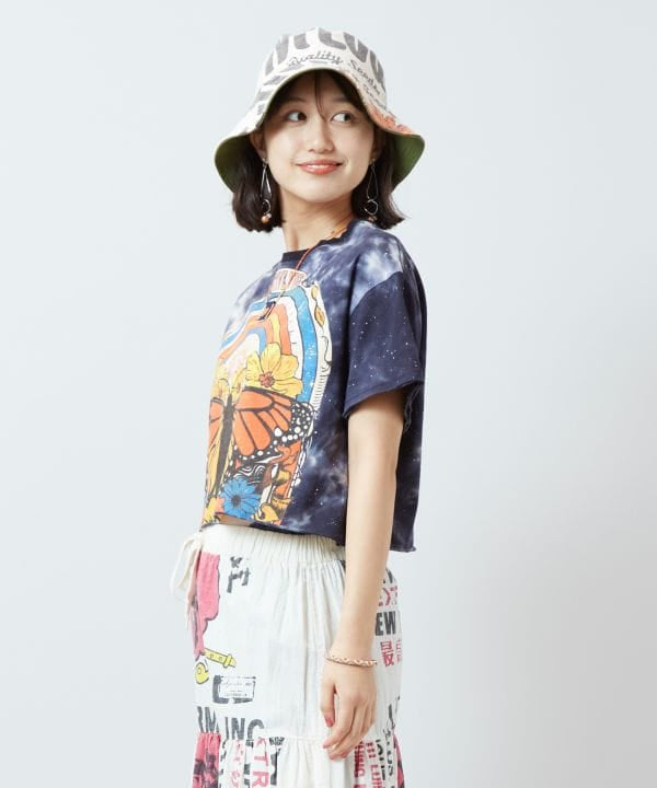 Psychedelic Cropped T-Shirt by AMINA - Ametsuchi