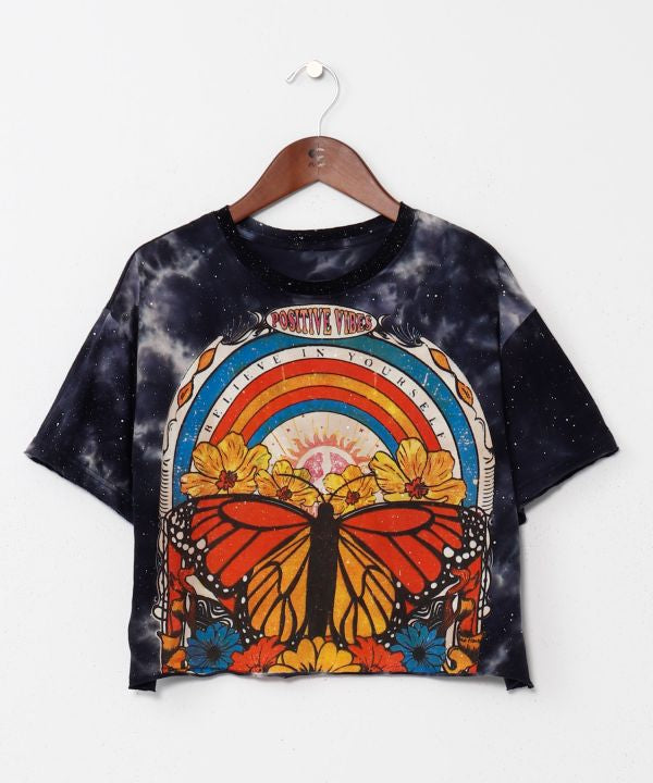 Psychedelic Cropped T-Shirt by AMINA - Ametsuchi