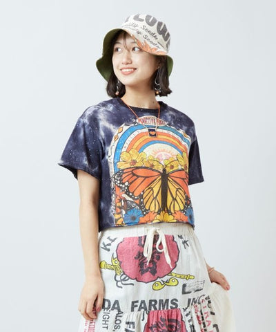 Psychedelic Cropped T-Shirt by AMINA - Ametsuchi
