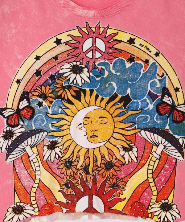 Psychedelic Cropped T-Shirt by AMINA - Ametsuchi