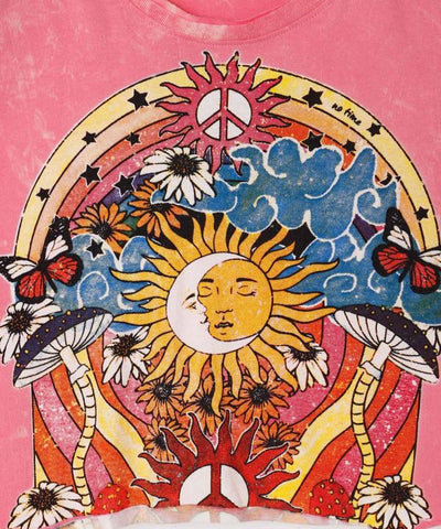 Psychedelic Cropped T-Shirt by AMINA - Ametsuchi