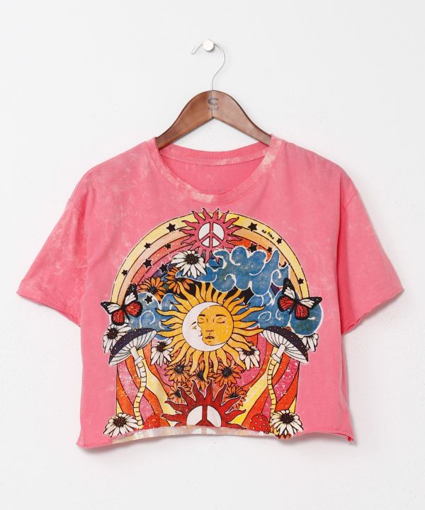 Psychedelic Cropped T-Shirt by AMINA - Ametsuchi